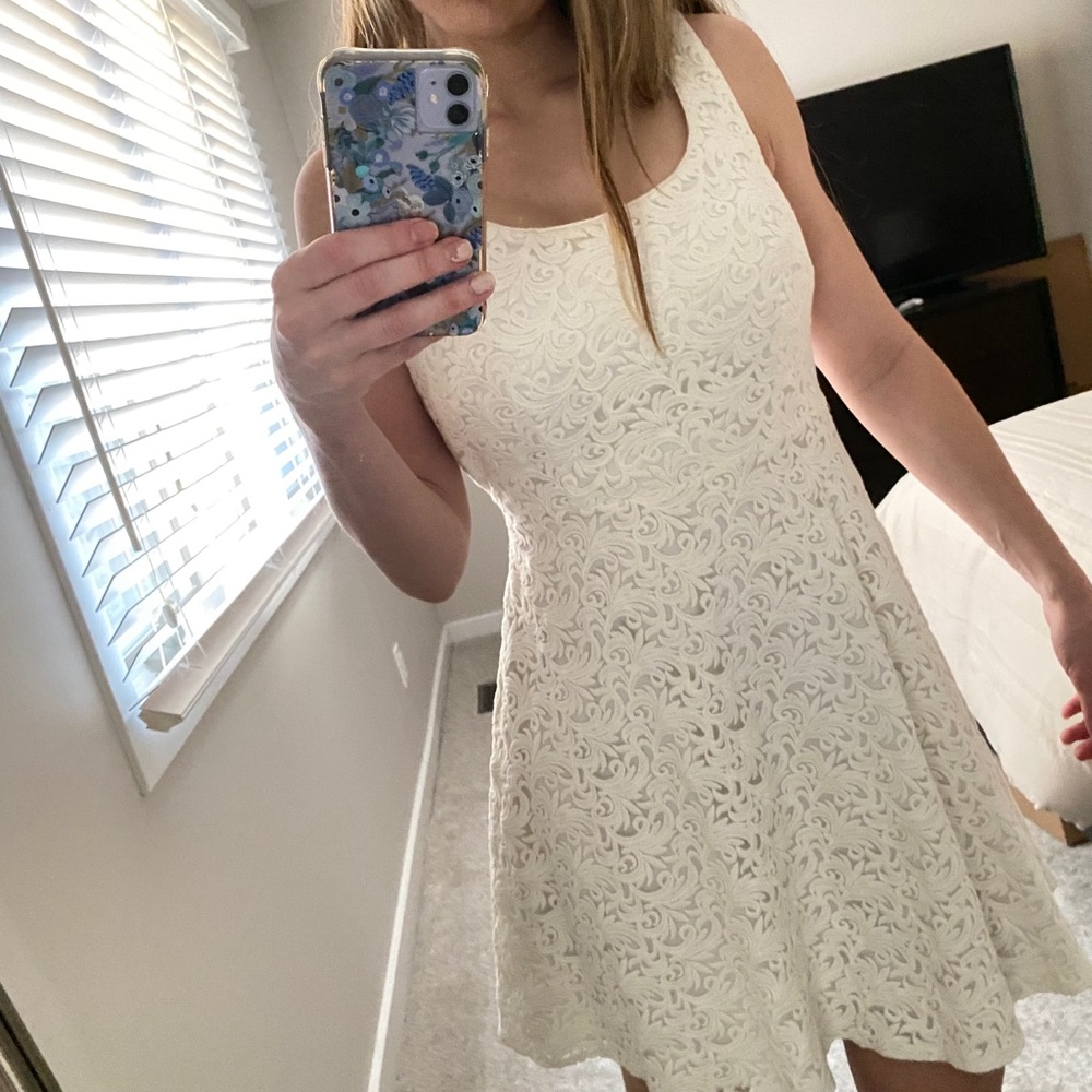 Laundry white lace dress